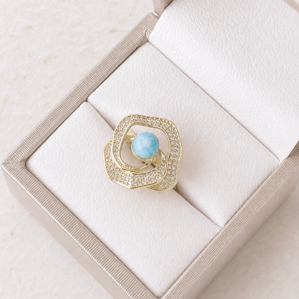 Anillo Flor Zircon REF ANL2