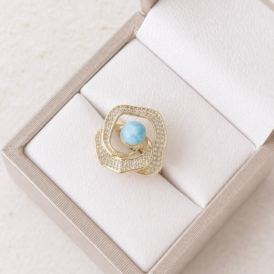 Anillo Flor Zircon REF ANL2