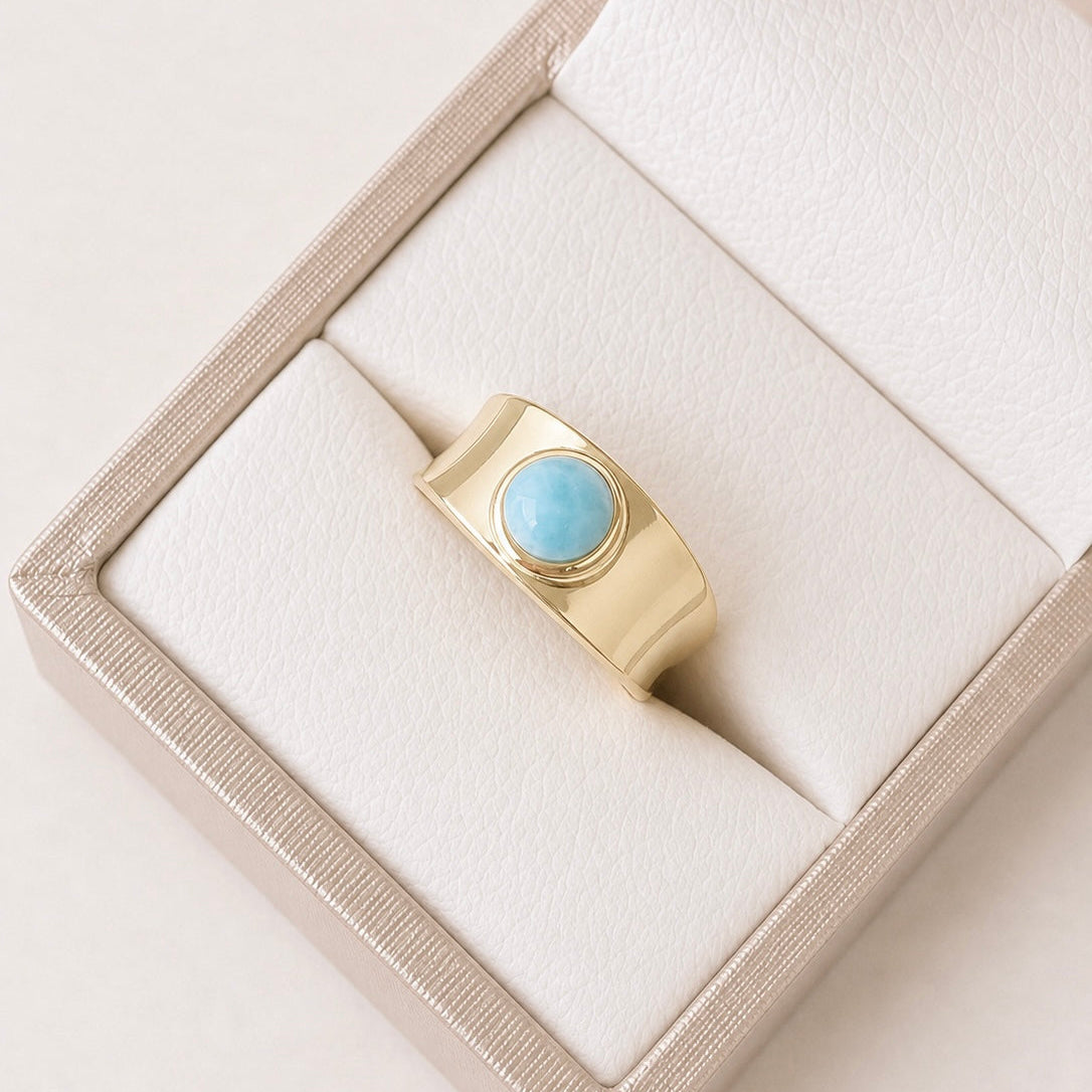 Anillo Larimar Ancho  REF ANL1-4