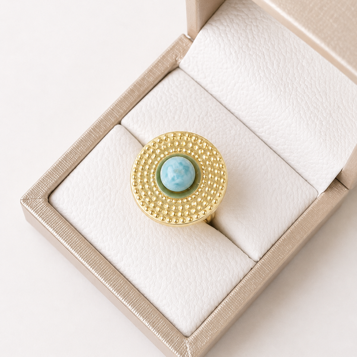 Anillo Larimar Círculo REF ANL1-7