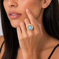 Anillo Larimar Flor REF ANL2