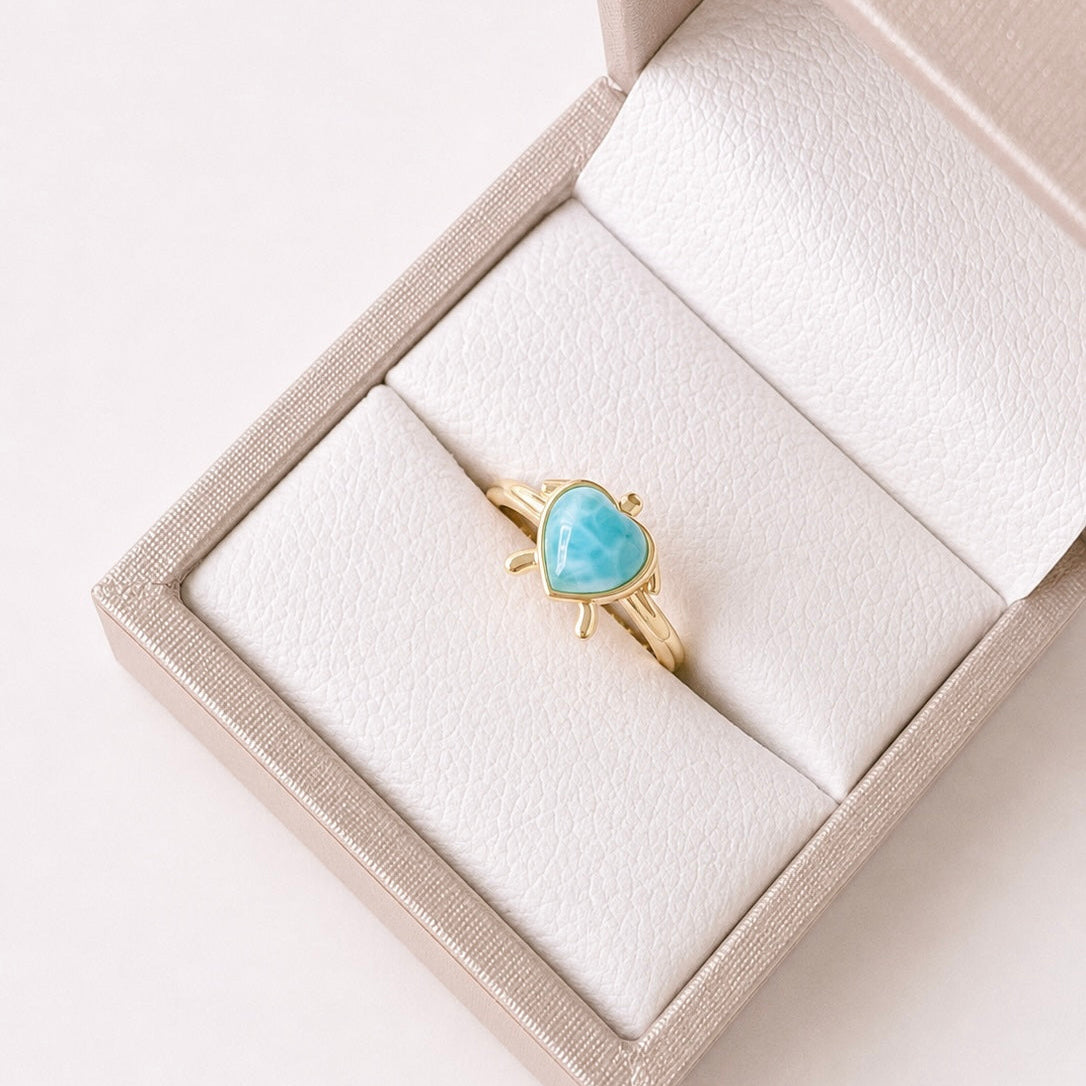 Anillo Larimar Tortuga REF ANL1-8