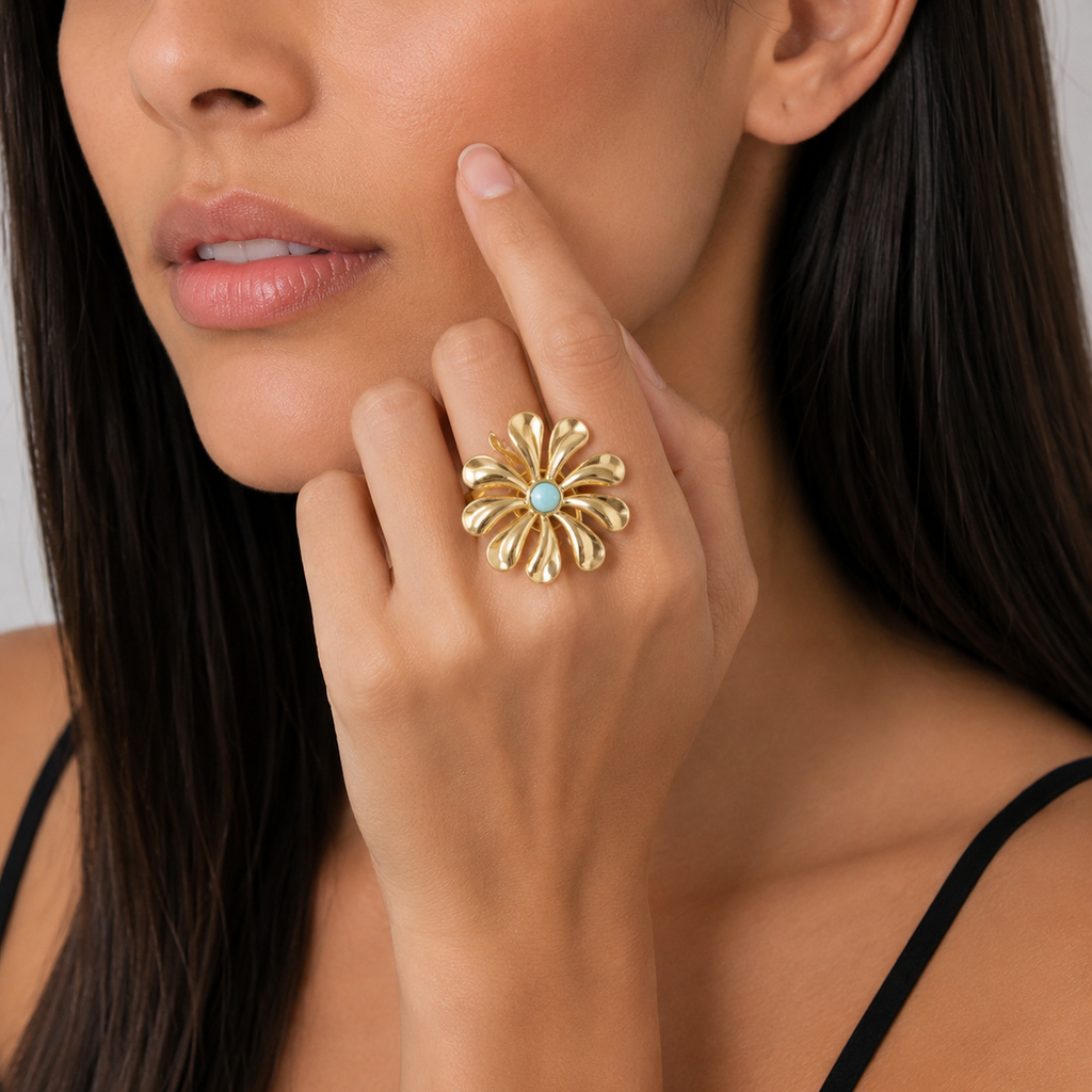 Anillo larimar Girasol REF ANL1-1