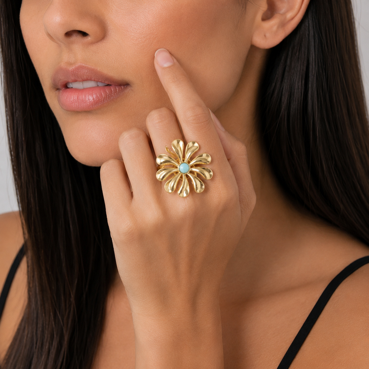 Anillo larimar Girasol REF ANL1-1