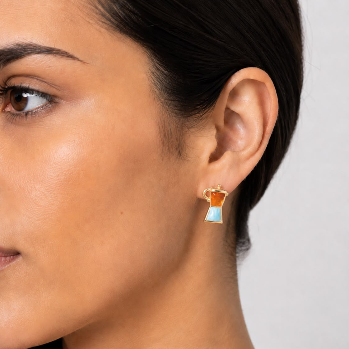 Topo greca doble larimar y ámbar REF TPL11-1